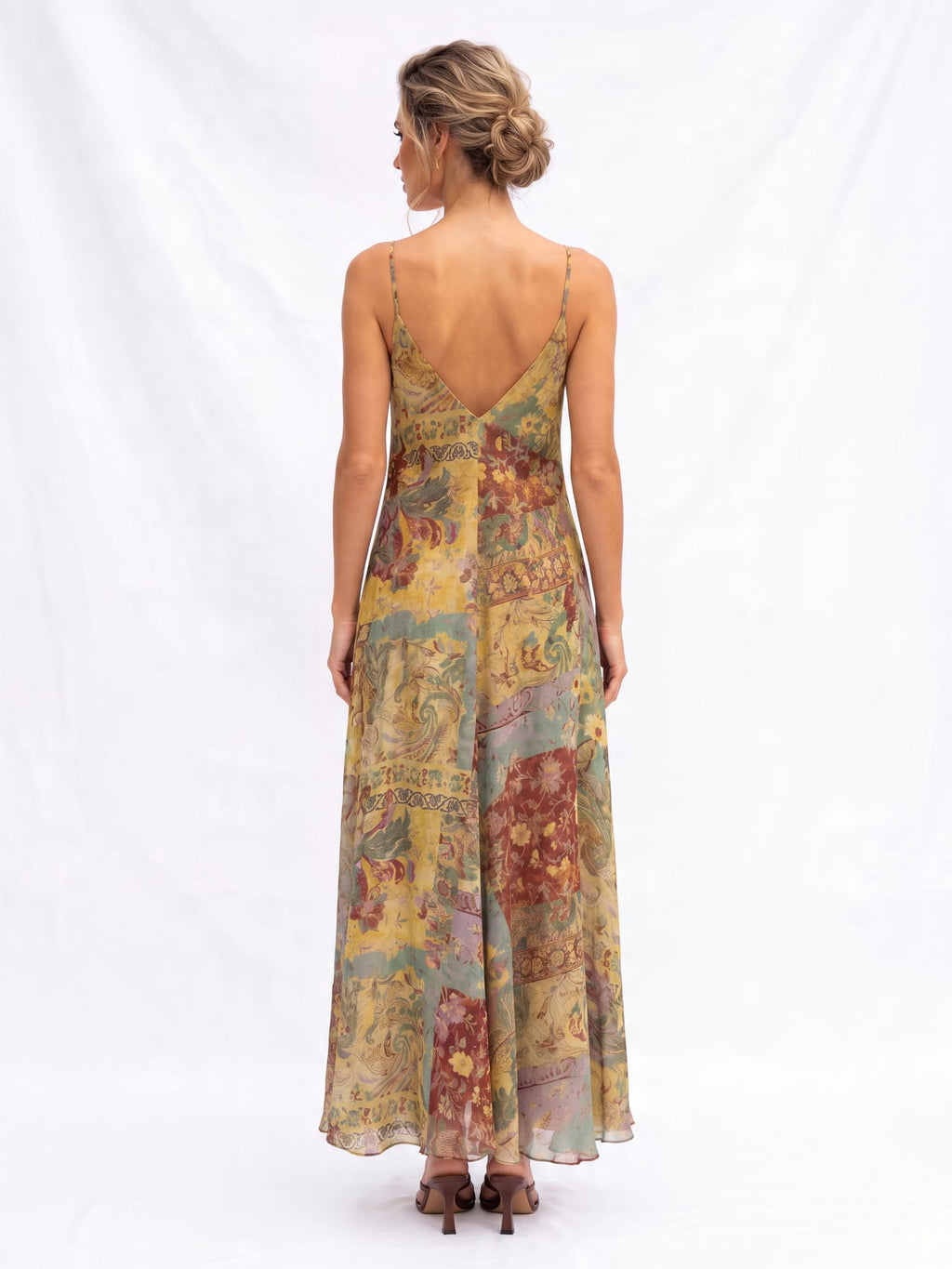Long Floral Print Dress