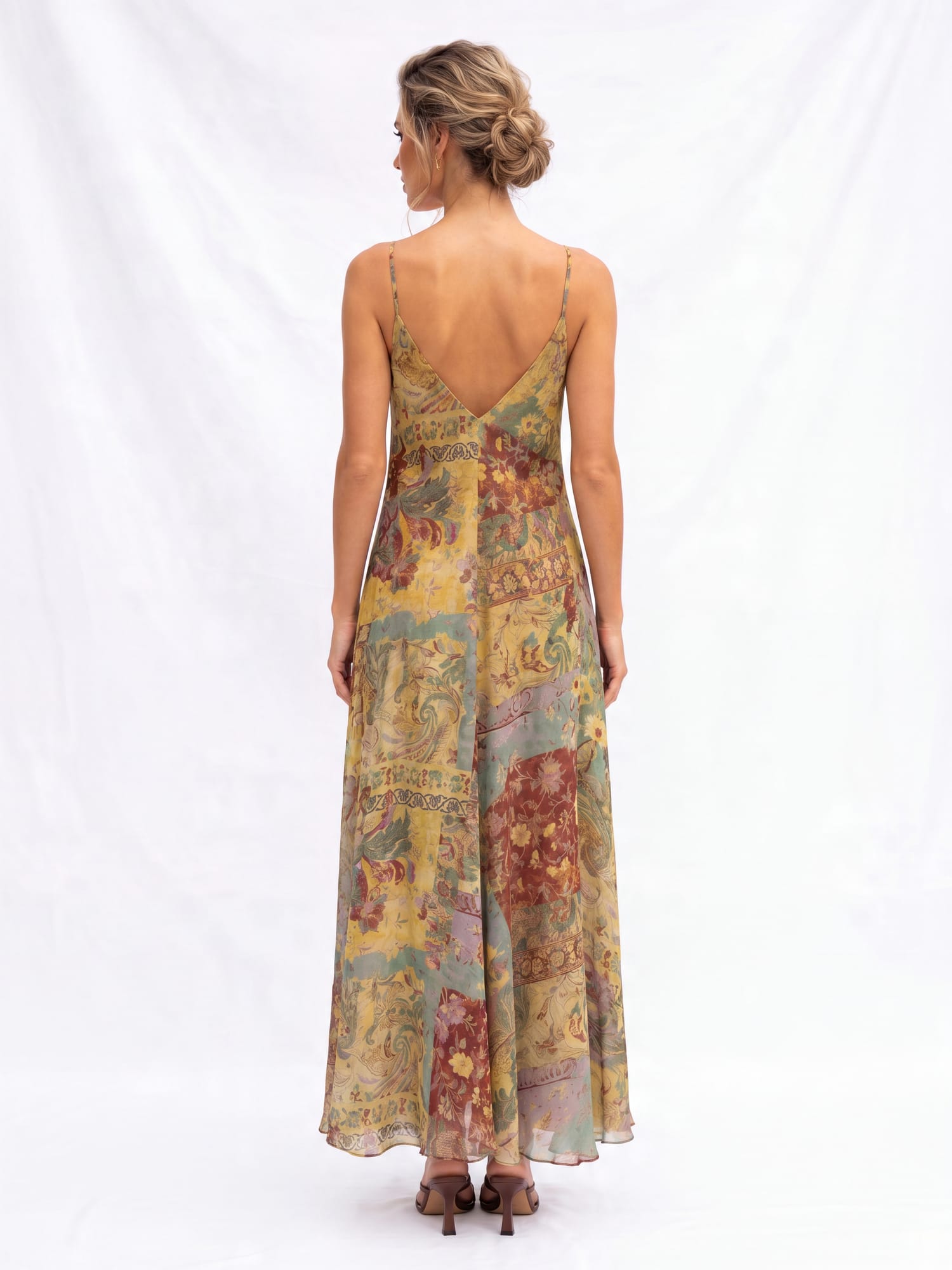 Long Floral Print Dress