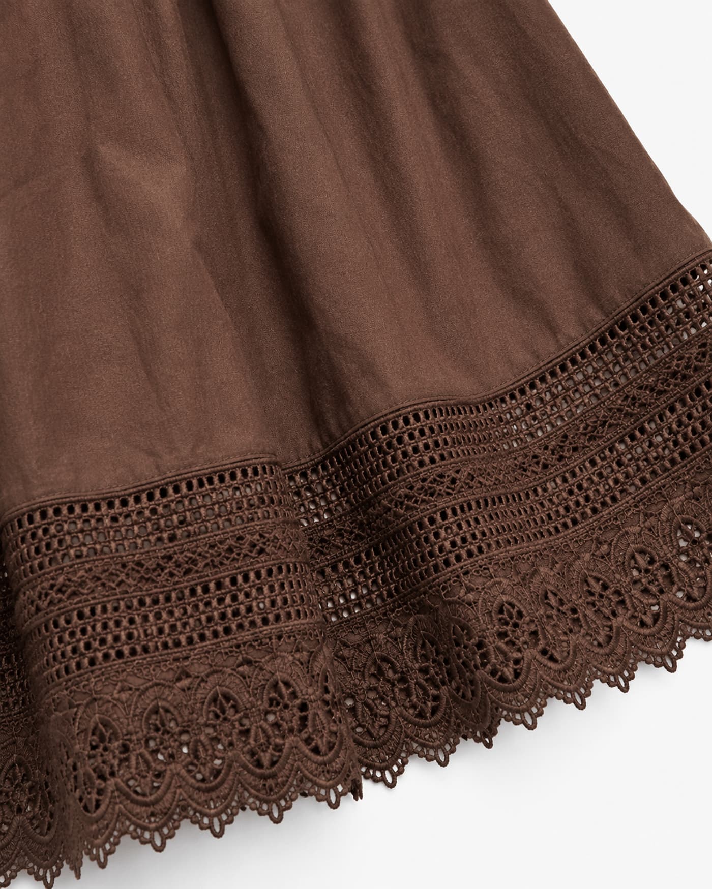 Soft Wide-Leg Lace Hem Pants