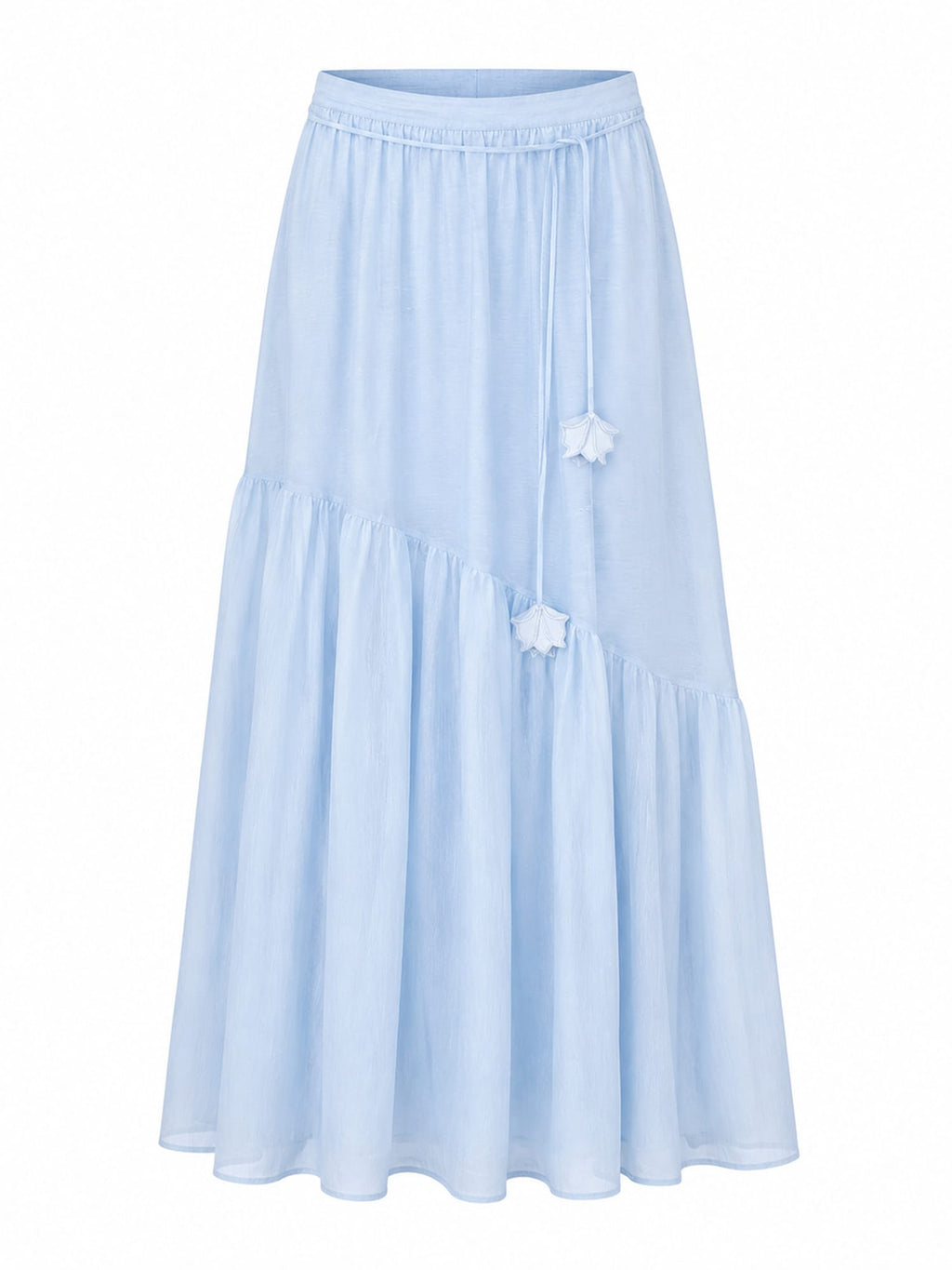 Sky Bloom Maxi Skirt