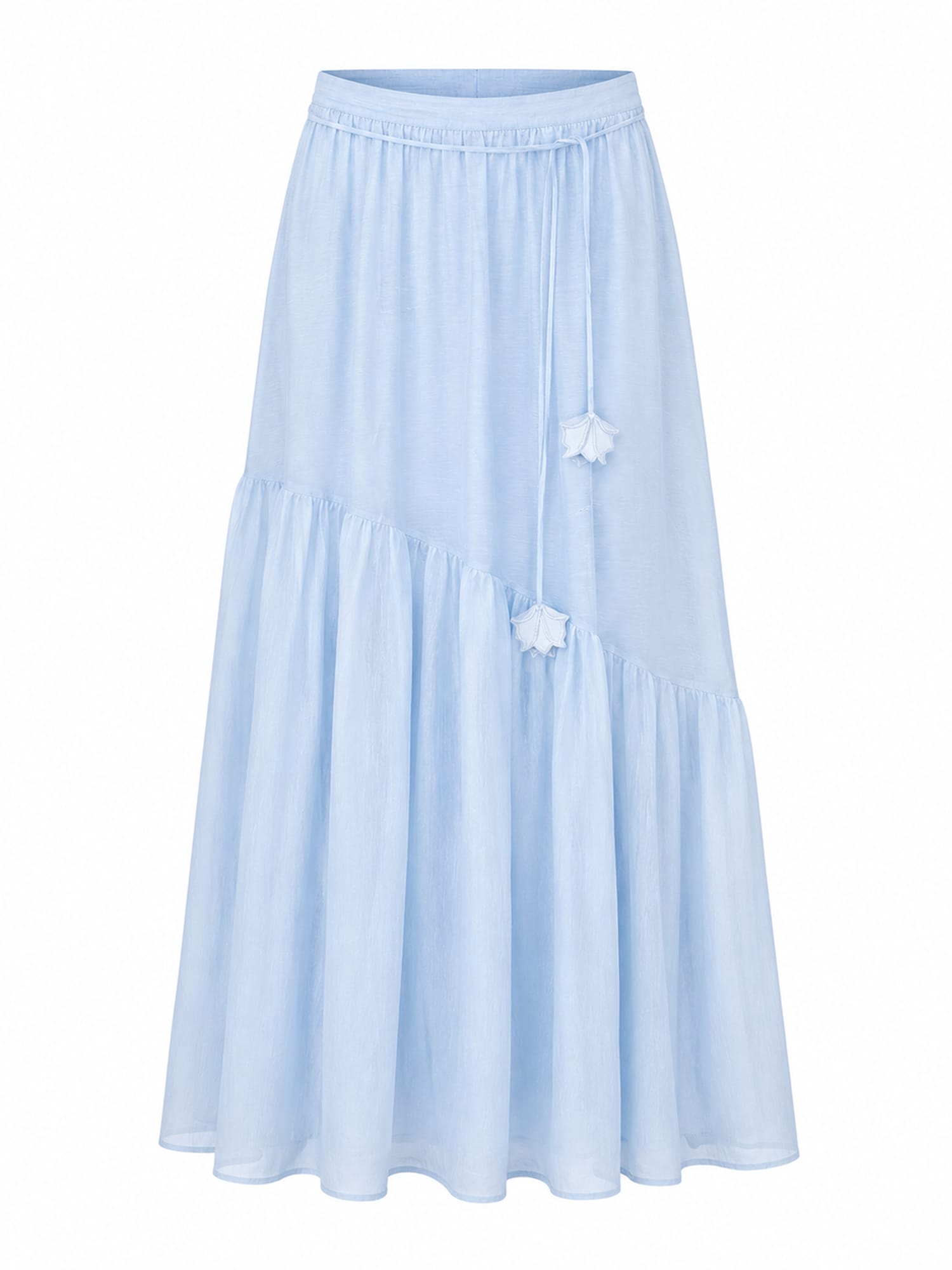 Sky Bloom Maxi Skirt