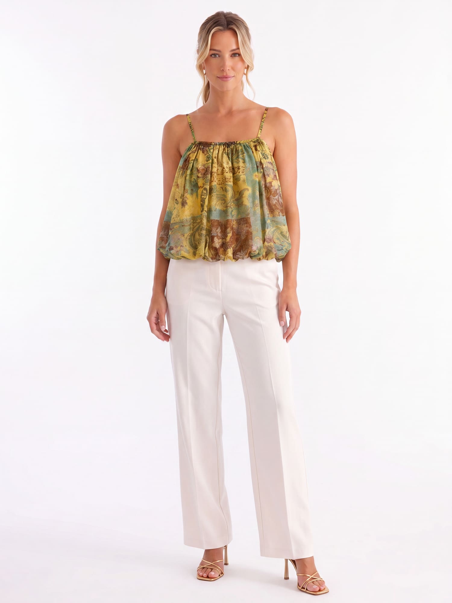 Floral print crop top