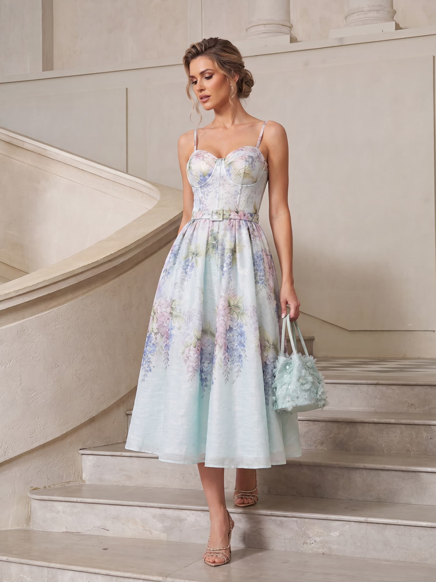 Floral Strap Maxi Dress