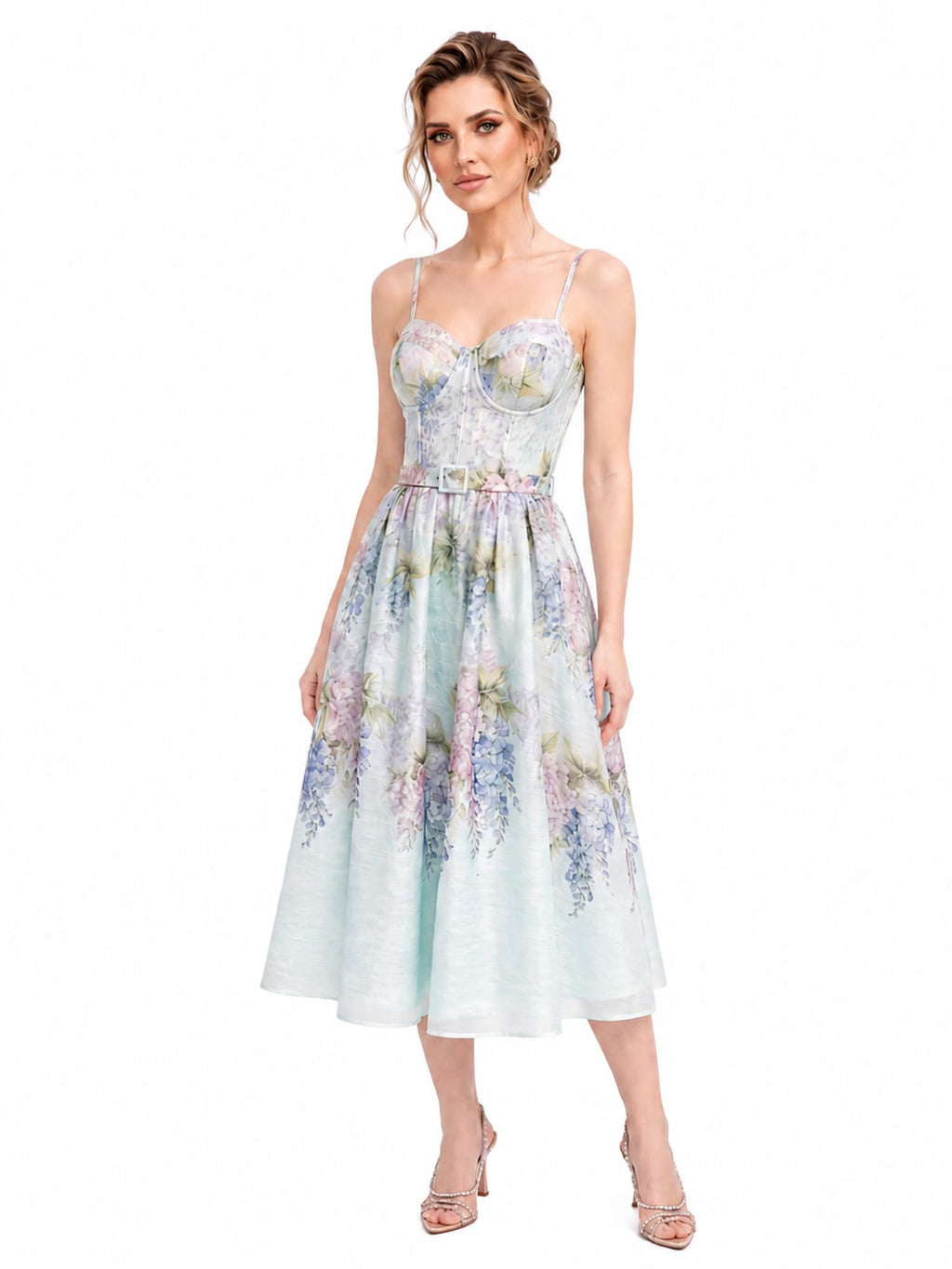 Maxivestido floral de tirantes